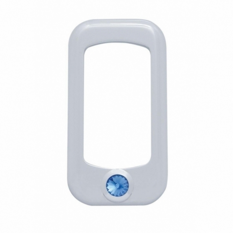United Pacific Rocker Switch Bezel For Peterbilt/ Kenworth With Blue Crystal (3-Pack) 41142