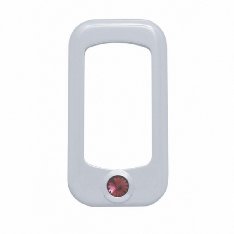 United Pacific Rocker Switch Bezel For Peterbilt/ Kenworth With Purple Crystal (3-Pack) 41145