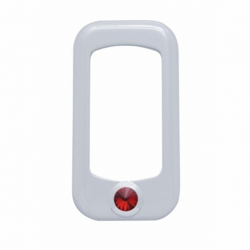 United Pacific Rocker Switch Bezel For Peterbilt/ Kenworth With Red Crystal (3-Pack) 41146