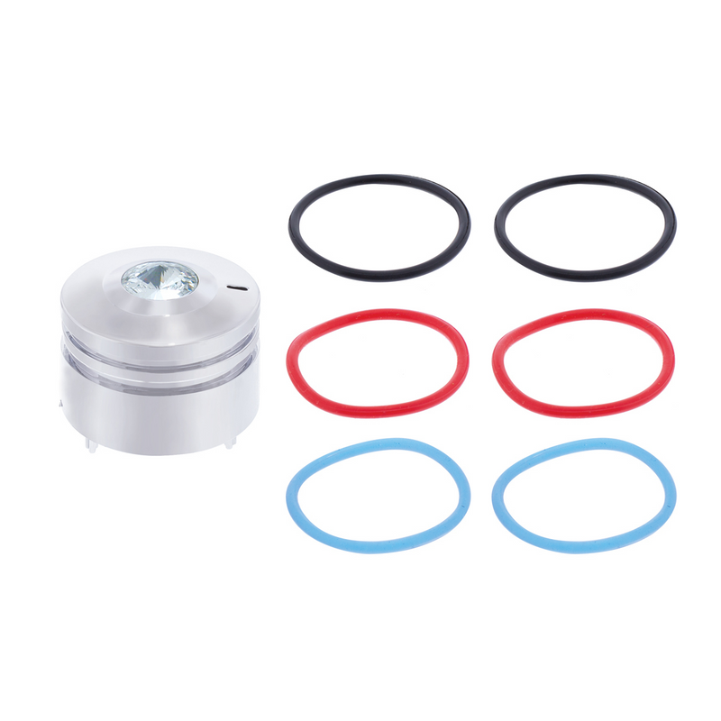 United Pacific Deluxe Signature A/C Control Knob For Peterbilt Clear Crystal 41166