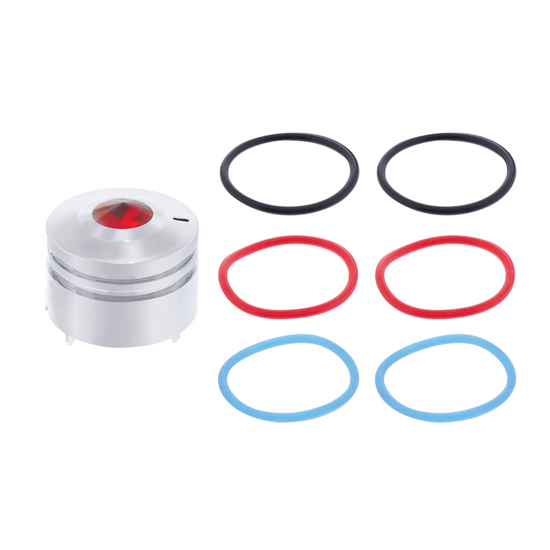 United Pacific Deluxe Signature A/C Control Knob For Peterbilt Red Crystal 41169