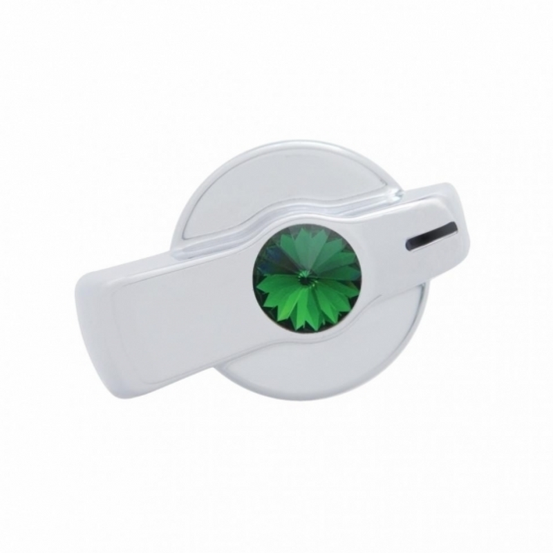 United Pacific A/C Knob For Freightliner (Older Model) Green Crystal 41174