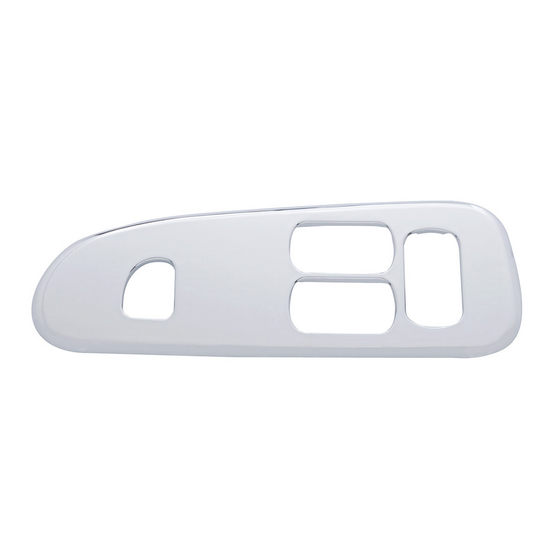 United Pacific Chrome Plastic Window Switch Trim For 2008+ Peterbilt 389/388- Driver (3 Large & 1 Small Opening) 41181