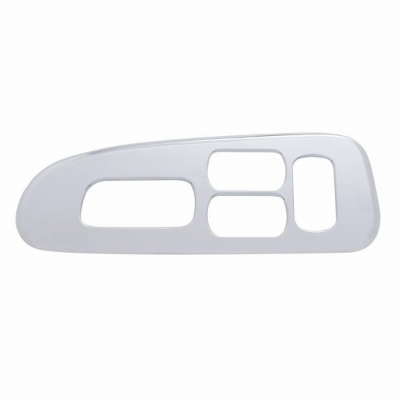 United Pacific Chrome Plastic Window Switch Trim For 2008-2022 Peterbilt 389/388- Driver (4 Openings) 41183