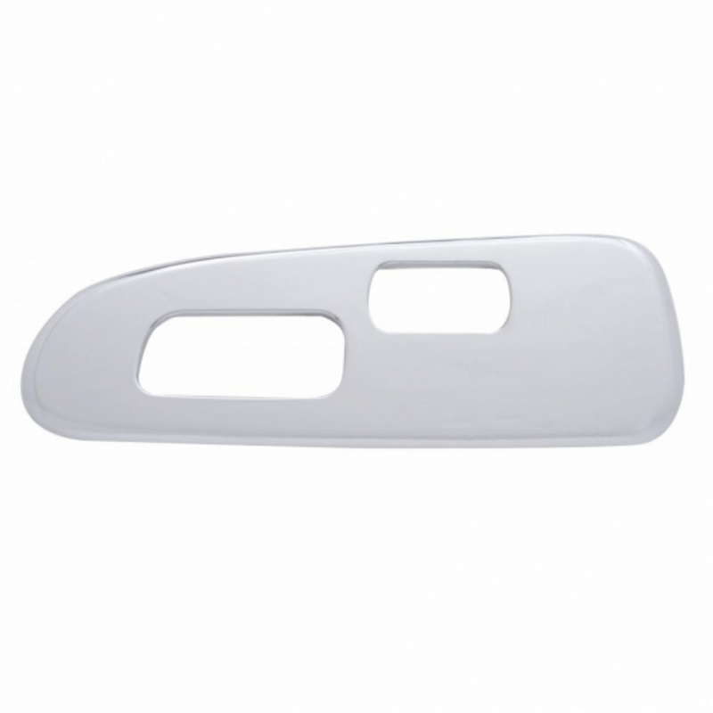 United Pacific Chrome Plastic Window Switch Trim For 2008+ Peterbilt 389/388- Driver (2 Openings) 41198