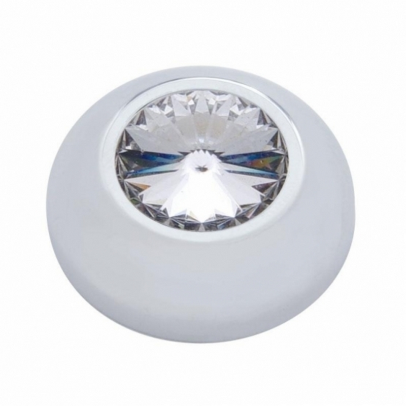 United Pacific Compartment Knob Cover For 2006+ Peterbilt Clear Crystal (Card of 2) 41287
