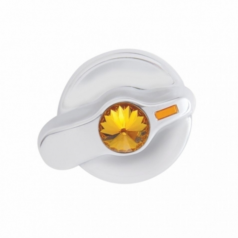 United Pacific Signature Series A/C Control Knob With Color Crystal For International Trucks Amber Crystal 41308