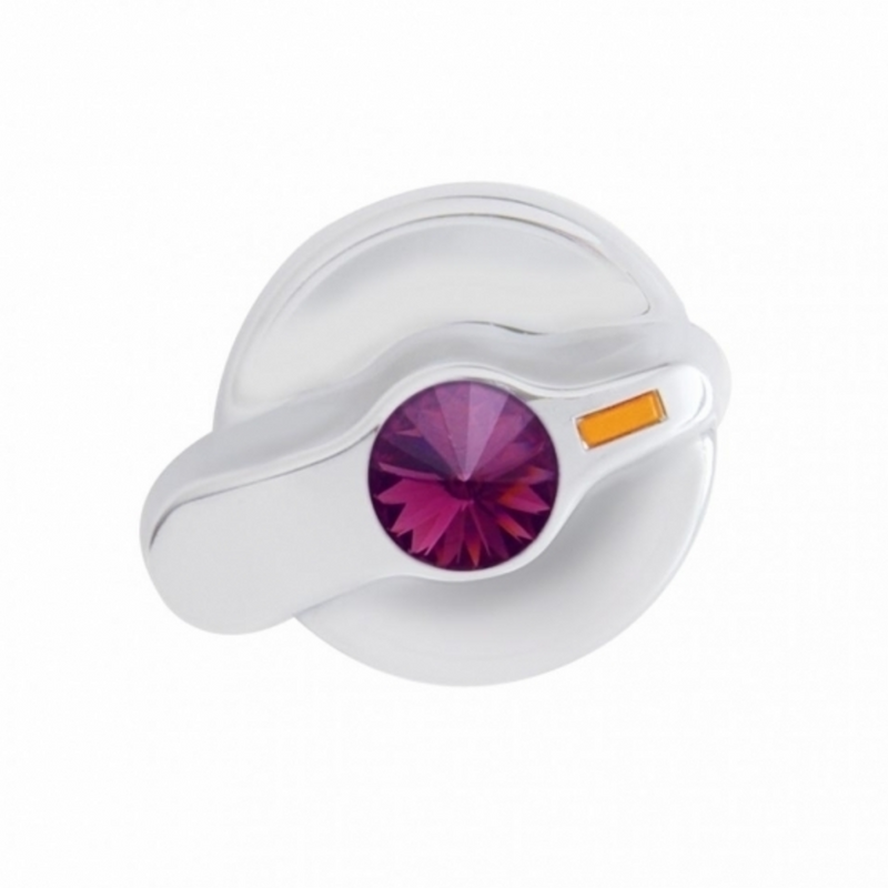 United Pacific Signature Series A/C Control Knob With Color Crystal For International Trucks Purple Crystal 41312