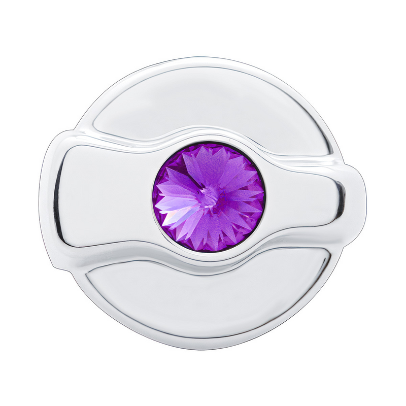 United Pacific Chrome Plastic A/C Control Knob For 2005 & Older Peterbilt- Purple Crystal 41326