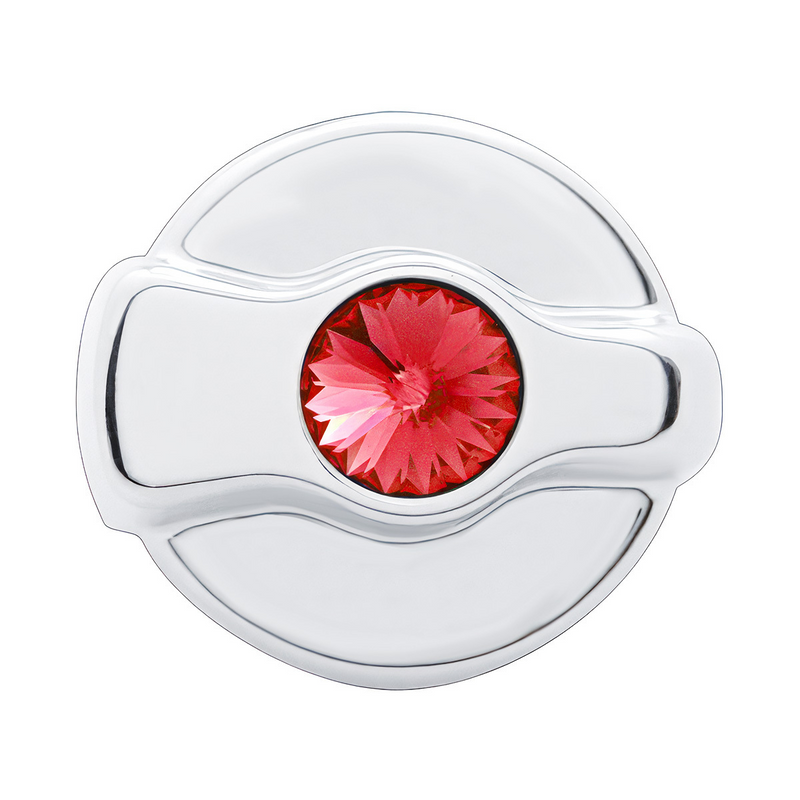 United Pacific Chrome Plastic A/C Control Knob For 2005 & Older Peterbilt- Red Crystal 41327
