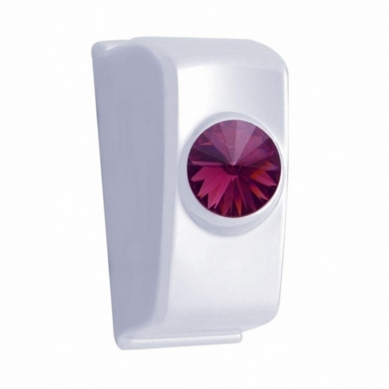 United Pacific Chrome Rocker Switch Plug With Purple Crystal For 2006+ Kenworth (Card Of 2) 41356