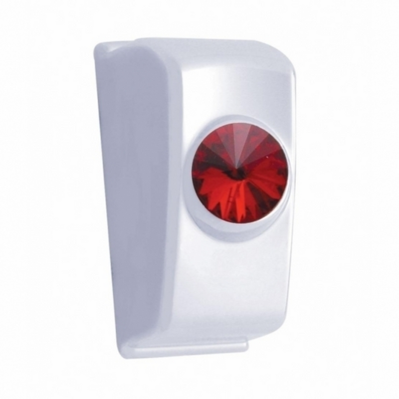 United Pacific Chrome Rocker Switch Plug With Red Crystal For 2006+ Kenworth (Card Of 2) 41357