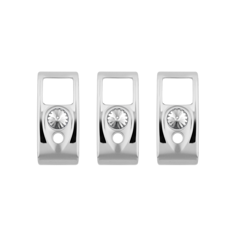 United Pacific Rocker Switch Cover With Clear Crystal For 2006+ Kenworth (Card Of 3) 41416
