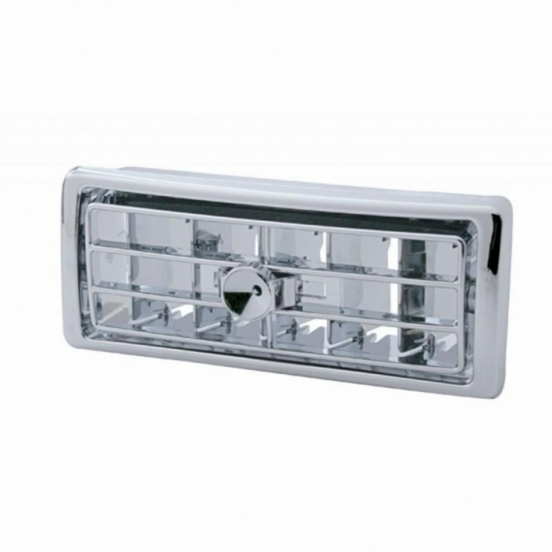 United Pacific Chrome Plastic A/C Vent With Indent For 2002-2005 Kenworth Center 41500