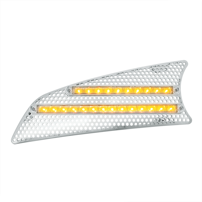 United Pacific 2007+ Kenworth T660 LED Air Intake (Driver) Amber LED/Clear Lens 41531