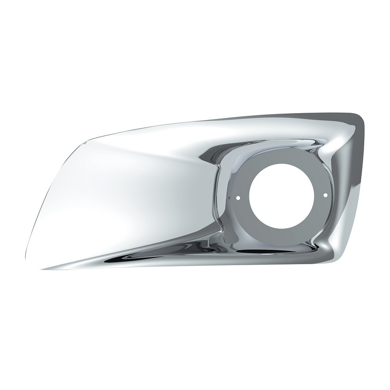United Pacific Chrome Plastic Fog Light Cover With Cab Light Opening For 2007-2017 KW T660 Driver 41538