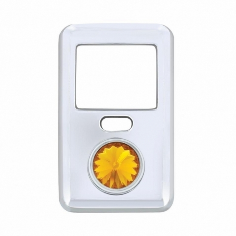 United Pacific Rocker Switch Cover With Crystal For 1998-2018 Volvo VNL Amber 41644