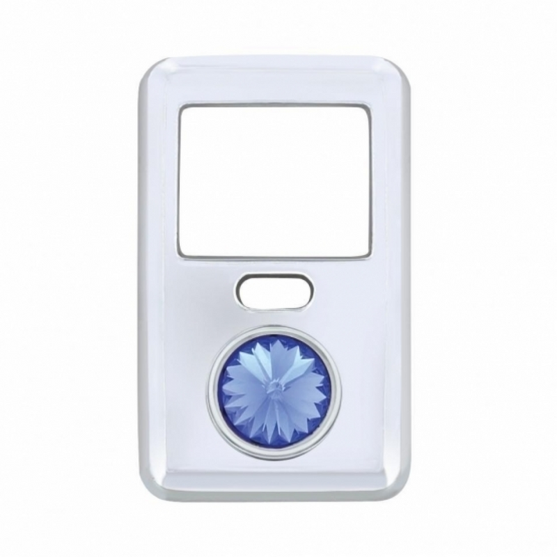United Pacific Rocker Switch Cover With Crystal For 1998-2018 Volvo VNL Blue 41645