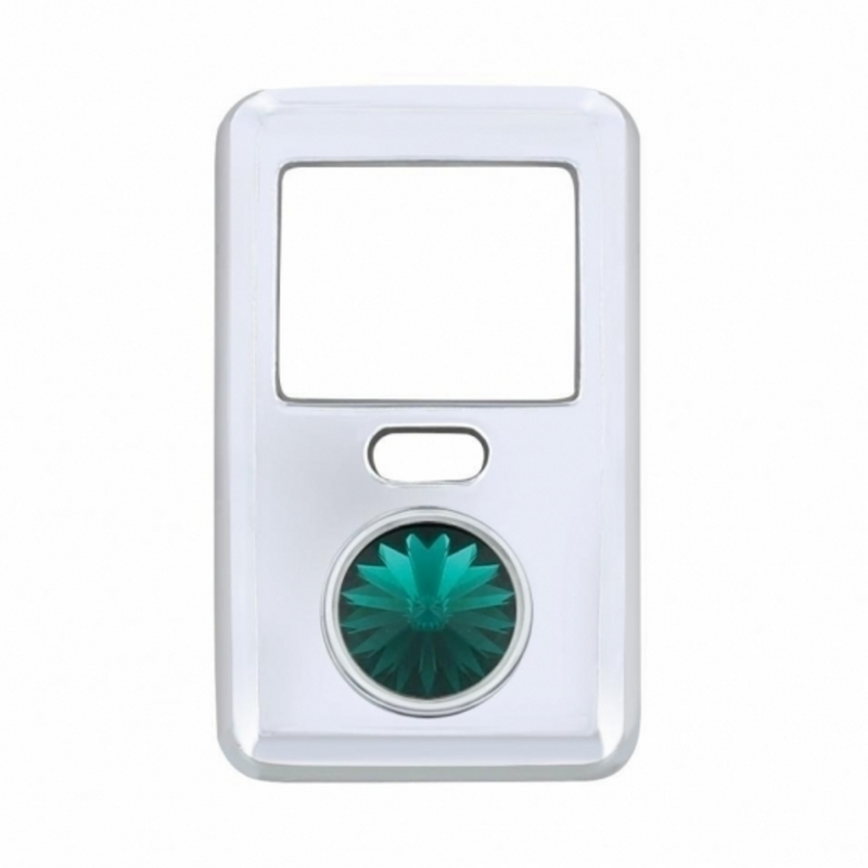 United Pacific Rocker Switch Cover With Crystal For 1998-2018 Volvo VNL Green 41647