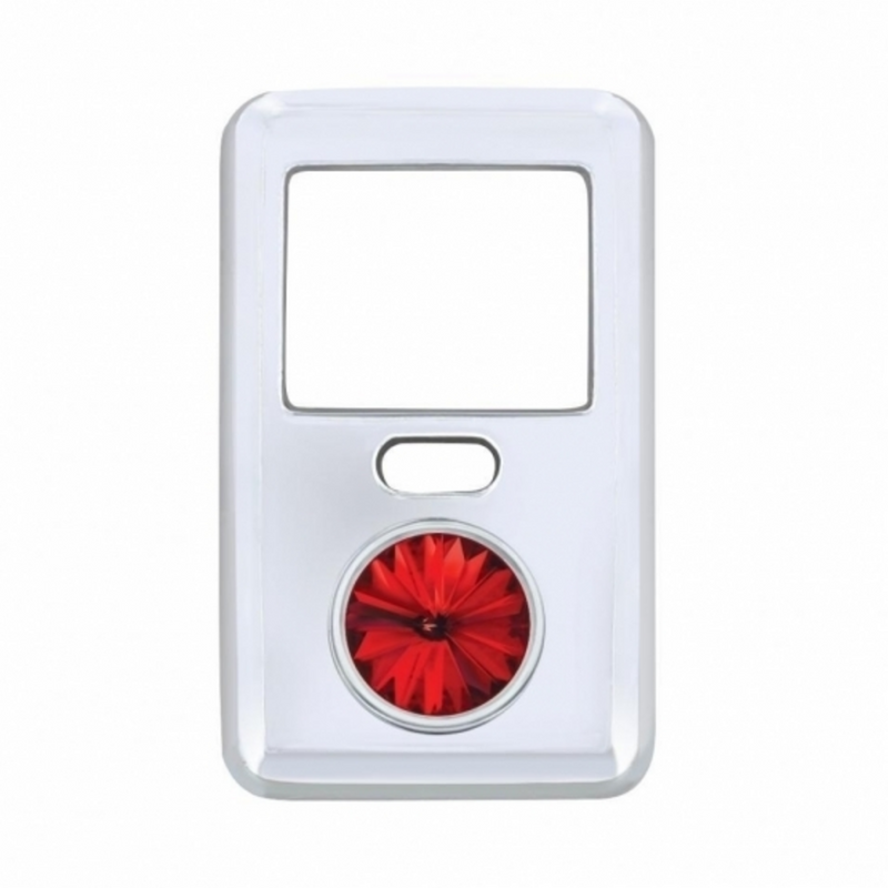 United Pacific Rocker Switch Cover With Crystal For 1998-2018 Volvo VNL Red 41649