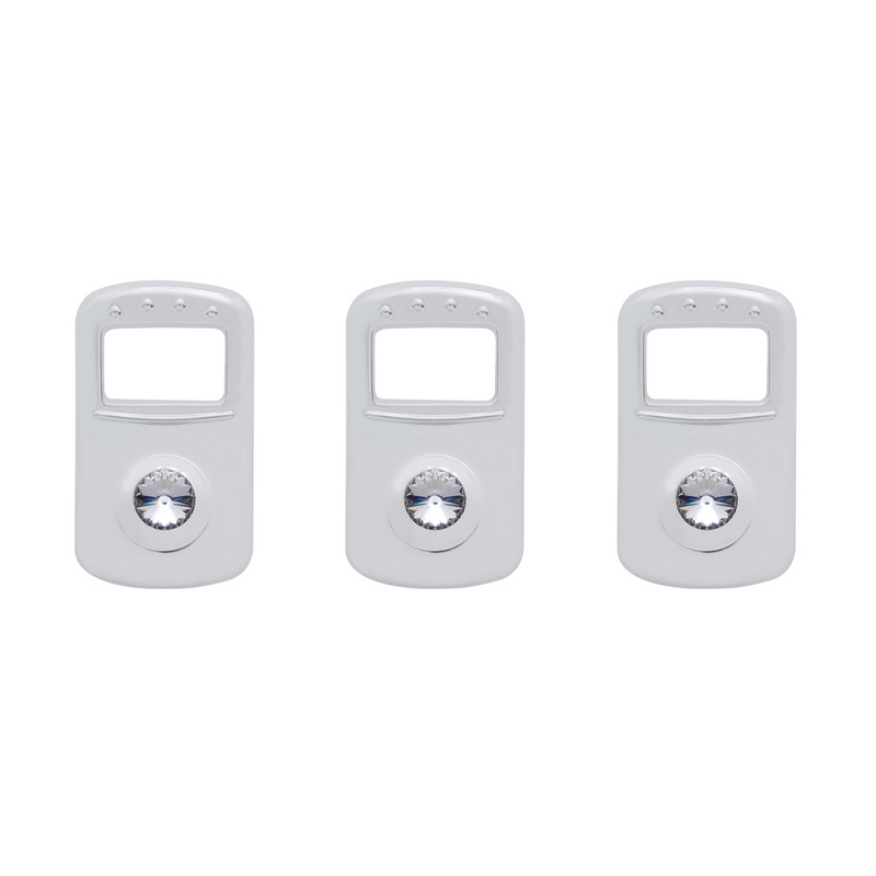 United Pacific Rocker Switch Cover For Kenworth/Peterbilt Clear Crystal (Card of 3) 41704