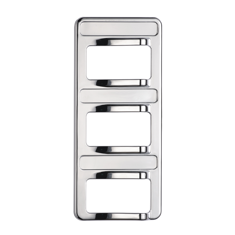 United Pacific Chrome 3-Rocker Switch Cover For Peterbilt 579 (2012-2019) & 567 (2014-2019)- 3 Switches 41768