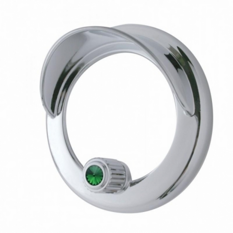United Pacific Clock Bezel With Visor For Freightliner Century/Coronado/Columbia Green Crystal 41927