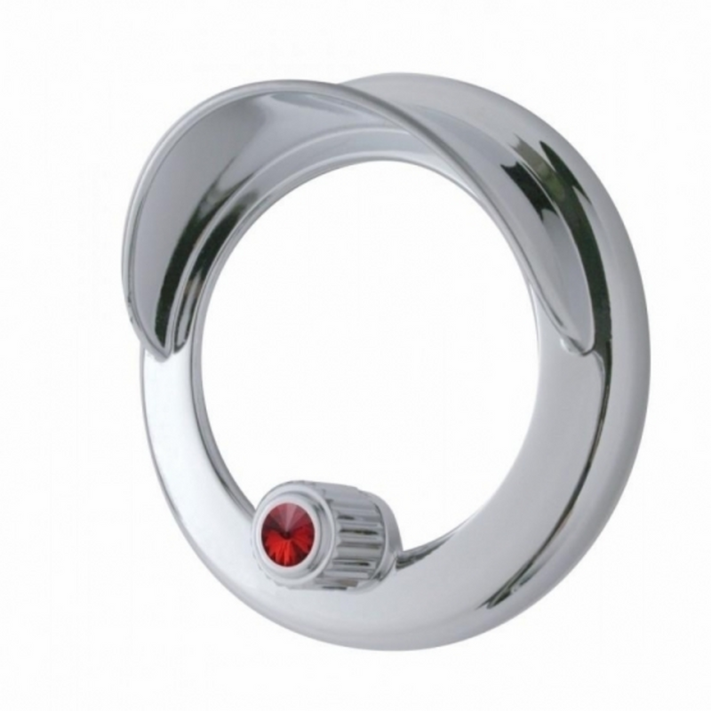 United Pacific Clock Bezel With Visor For Freightliner Century/Coronado/Columbia Red Crystal 41929