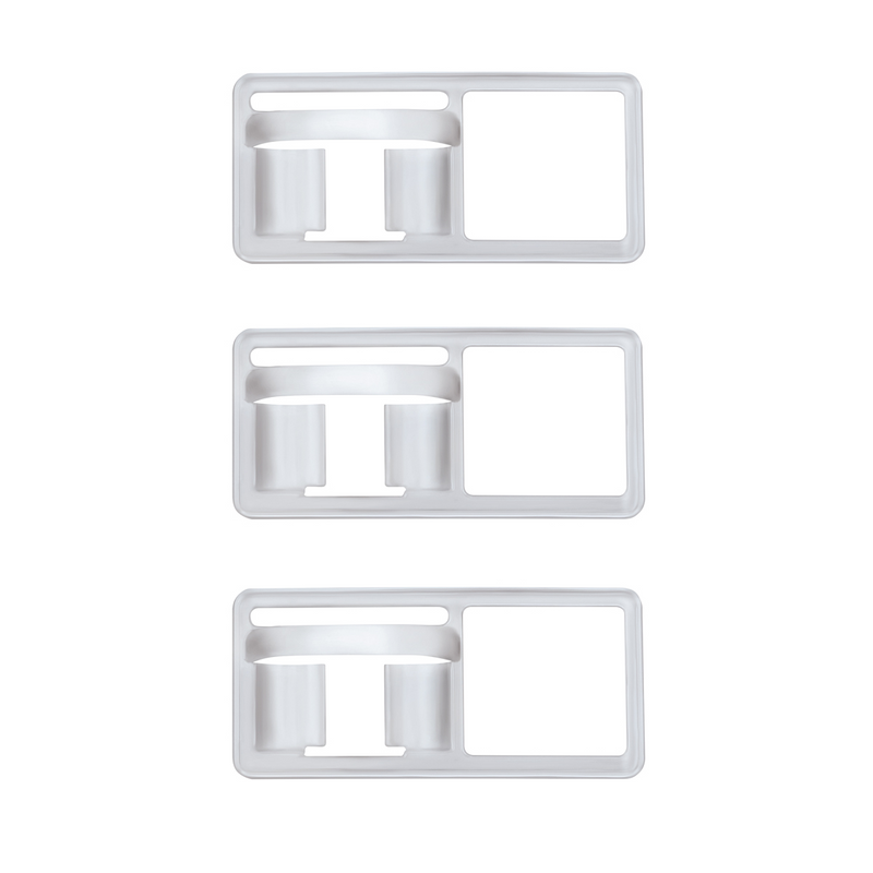 United Pacific Chrome Toggle Switch Trim For Freightliner Old Style (Card of 3) 41938