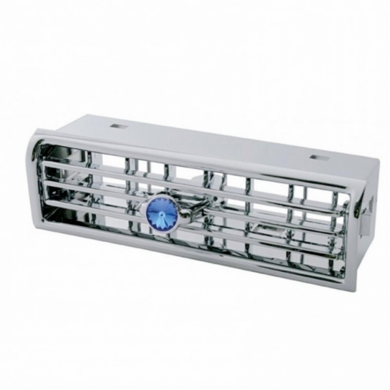 United Pacific Chrome Plastic A/C Vent With Blue Crystal For Freightliner 41968