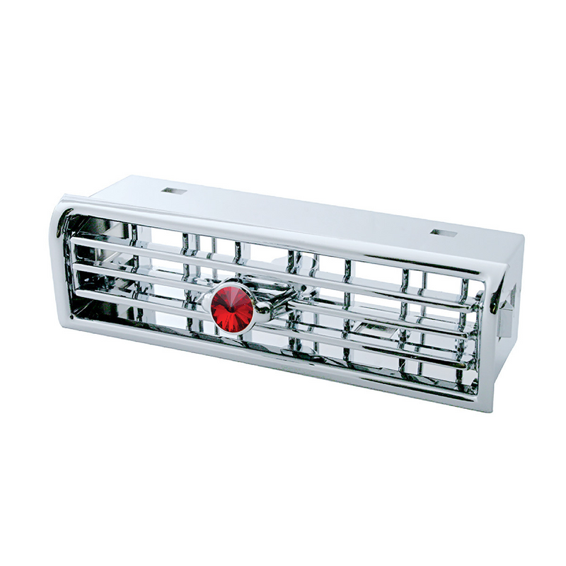 United Pacific Chrome Plastic A/C Vent With Red Crystal For Freightliner 41972