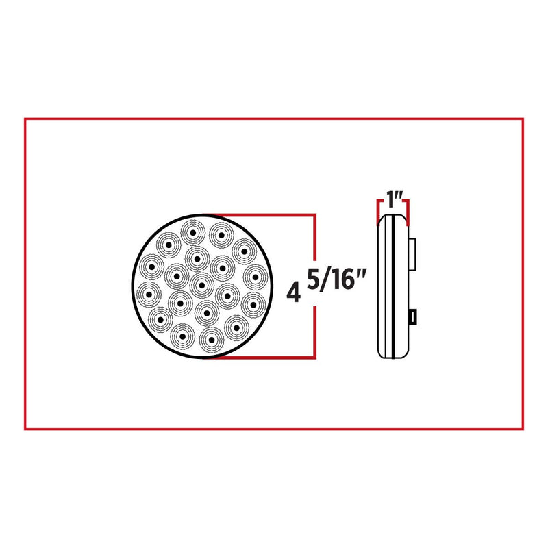 Trux Accessories 4" Red Stop, Turn & Tail LED (19 Diodes)
