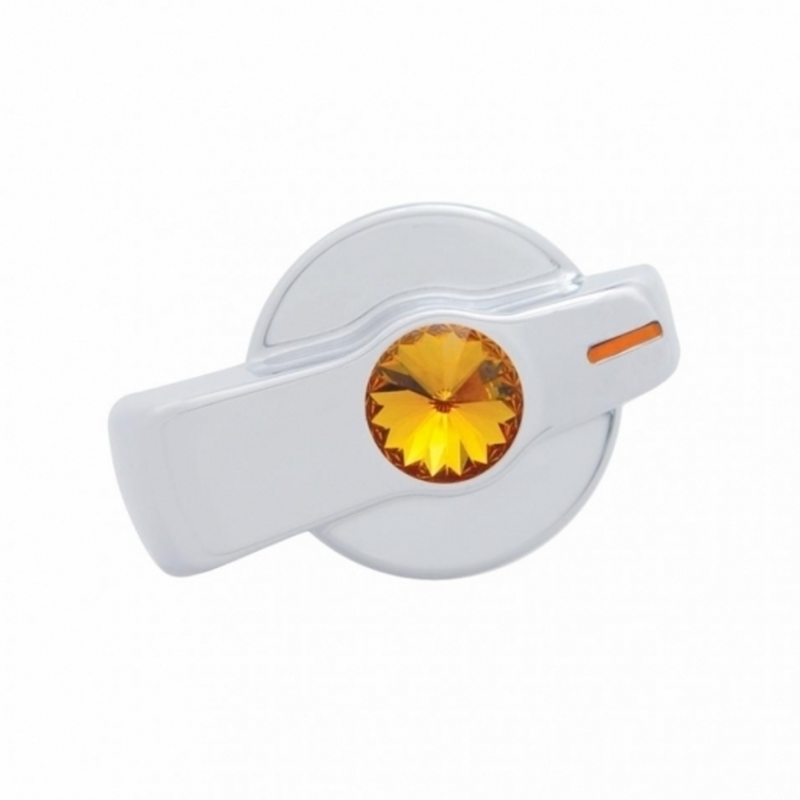 United Pacific A/C Knob (Newer Model) With Amber Crystal For 2005-2010 Freightliner 42022