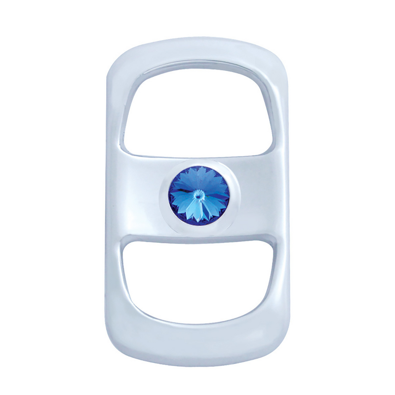 United Pacific Rocker Switch Cover With Blue Crystal For Freightliner (3-Pack) 42050