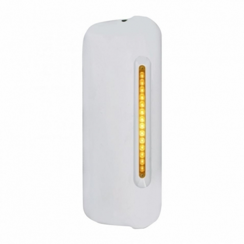 United Pacific Mirror Cover With 14 LED 12" Light Bar For 2005+ Freightliner (Passenger) Amber LED/Amber Lens 42078