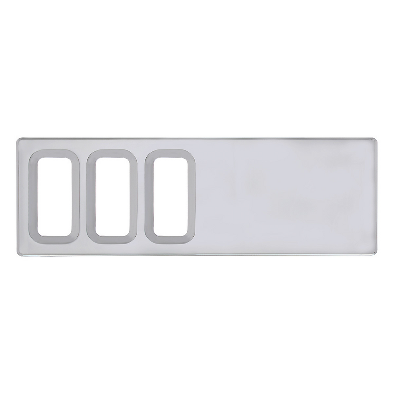 United Pacific Chrome Plastic Dash Switch Panel Cover For International 3 Openings 42216