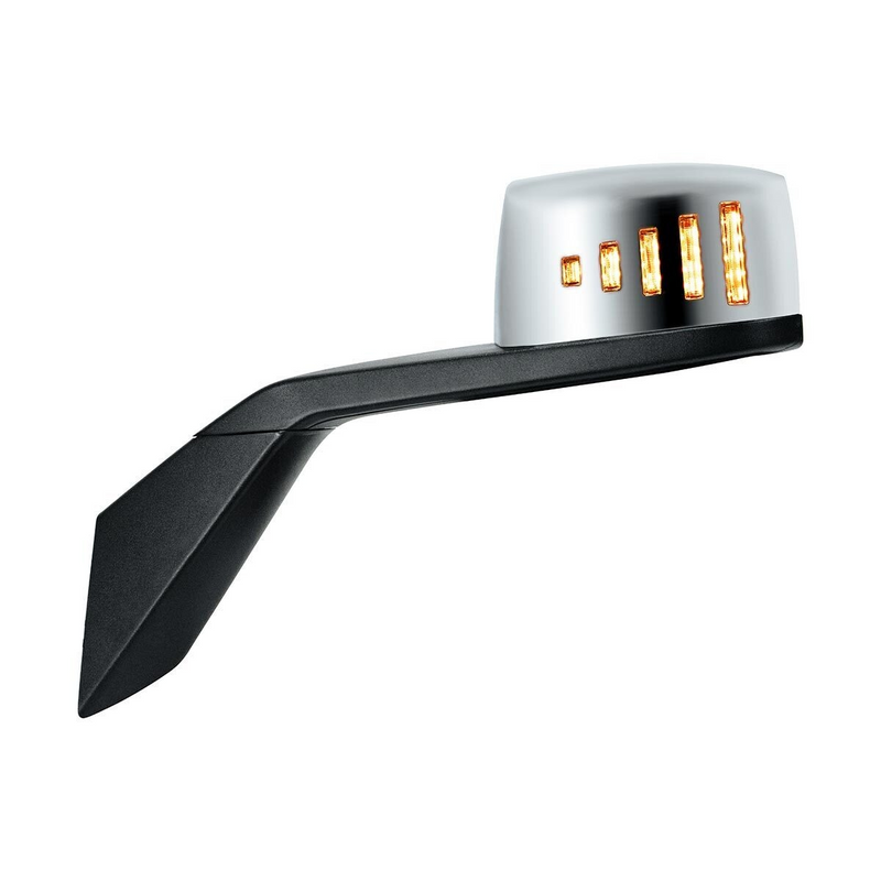 United Pacific Hood Mirror Assembly W/LED Lights On Mirror Cover & Glass For 2018-2024 Volvo VNL Driver 42250