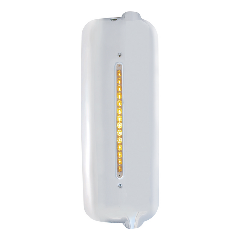 United Pacific Mirror Cover With 14 LED 12" Light Bar For 2005 & Older Freightliner (Passenger) Amber LED/Clear Lens 42325