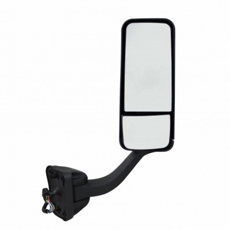 United Pacific Black Mirror Assembly With Heated Mirror For 2008-2017 Freightliner Cascadia Passenger 42393