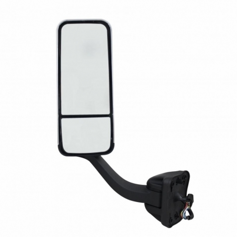 United Pacific Chrome Mirror Assembly With Heated Mirror For 2008-2017 Freightliner Cascadia Driver 42394