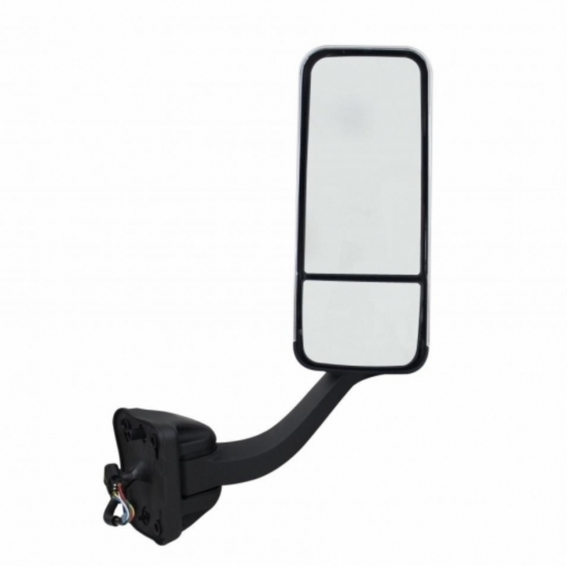 United Pacific Chrome Mirror Assembly With Heated Mirror For 2008-2017 Freightliner Cascadia Passenger 42395