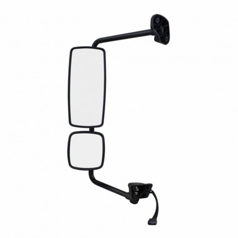 United Pacific Chrome Mirror Assembly With Power Adjust & Heated For Freightliner M2 Driver 42411