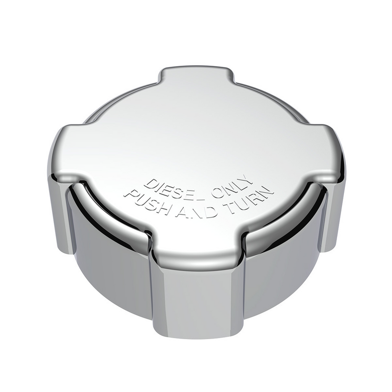 United Pacific Chrome Plastic Fuel Cap Cover For Freightliner Non-Locking 42414