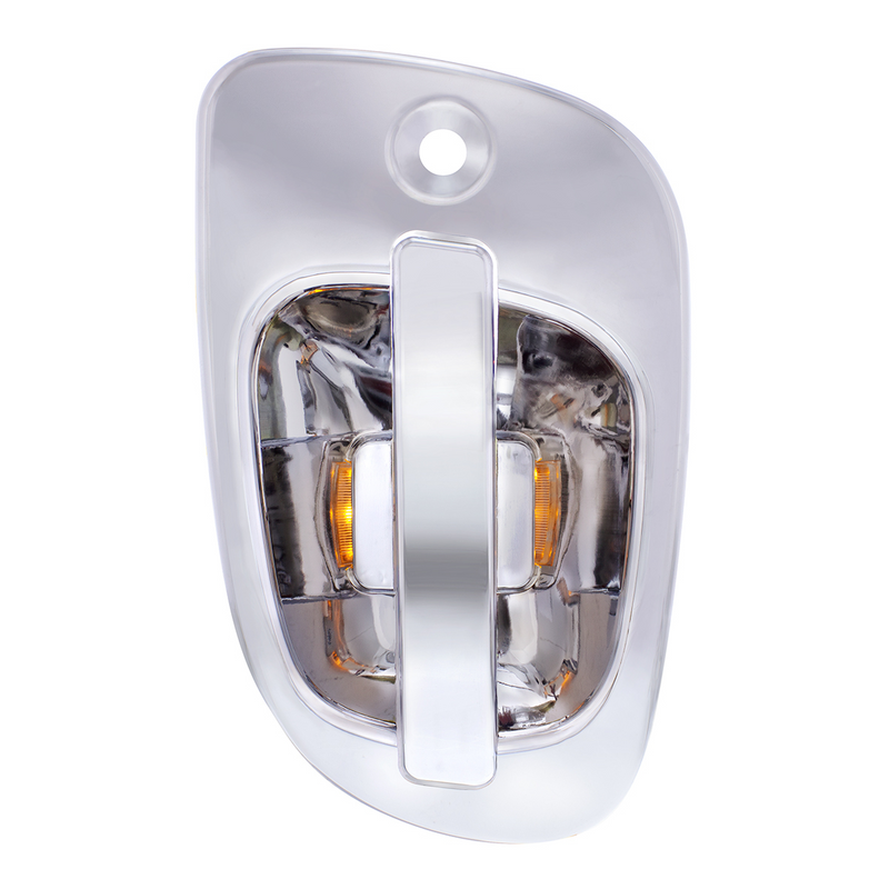 United Pacific 6 Amber LED Chrome Door Handle Cover for 2008-2017 Freightliner Cascadia Passenger 42490