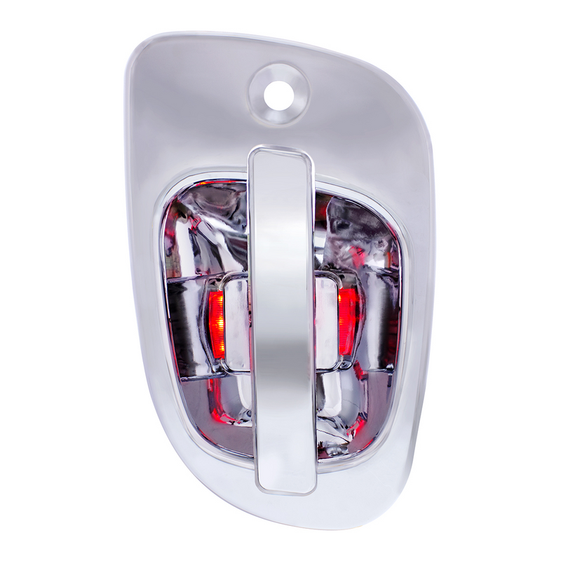 United Pacific 6 Red LED Chrome Door Handle Cover for Freightliner Passenger 42494