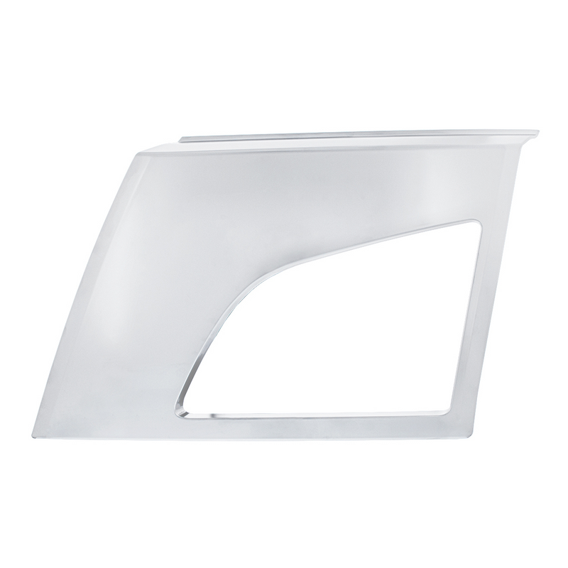 United Pacific ABS Satin Silver Bumper Fog Light Hole Cover For 2018-2024 Volvo VNL Driver 42504