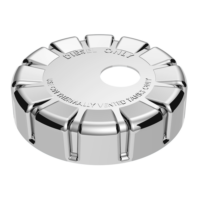 United Pacific Chrome Plastic Fuel Cap Cover For Kenworth Locking 42522