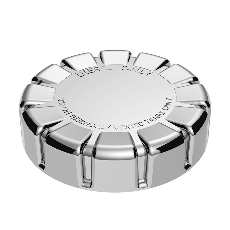 United Pacific Chrome Plastic Fuel Cap Cover For Kenworth Non-Locking 42523