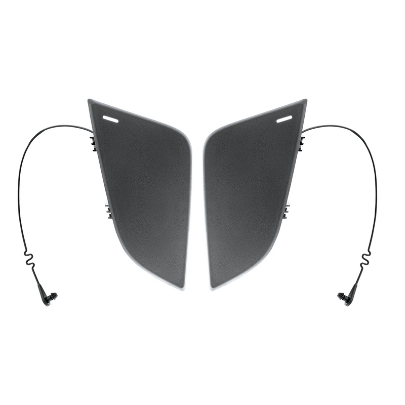 United Pacific Black Tow Hook Access Covers For 2018-2024 Freightliner Cascadia (Pair) 42525