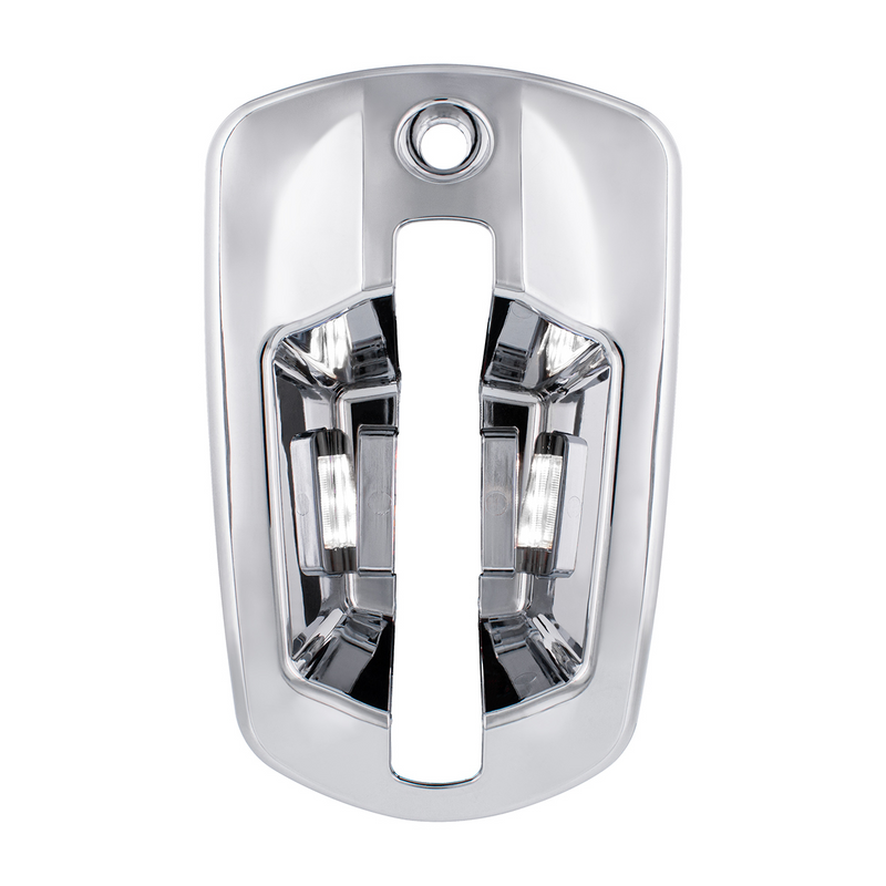 United Pacific 6 LED Chrome Door Handle Cover For 2018-2026 Freightliner Cascadia Passenger, White LED 42543